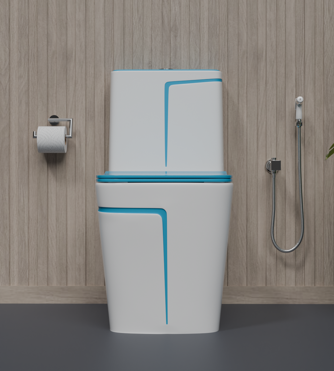 BRIZENTA Ceramic Western Washdown Color Commode For Bathroom with S Trap for Bathroom India